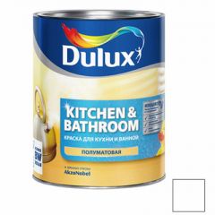 Краска Dulux Kitchens and Bathroom белая полуматовая 2,5 л