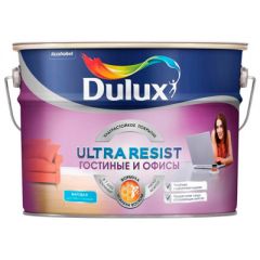 Краска Dulux Ultra Resist для гостиной и офиса матовая BW 10 л
