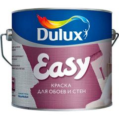 Краска Dulux Easy для обоев и стен матовая BW 2,5 л