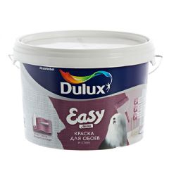 Краска Dulux Easy для обоев и стен матовая BW 5 л
