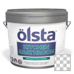 Краска интерьерная Olsta Kitchen and Bathroom Прозрачная 2,7 л