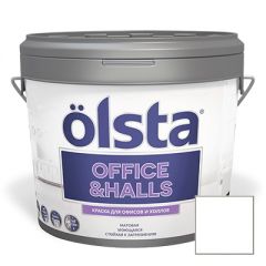 Краска интерьерная Olsta Office and Halls Белая база А 0,9 л