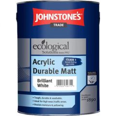 Краска интерьерная акриловая влагостойкая матовая Johnstones Acrylic Durable Mat Brilliant White (301472) 5 л