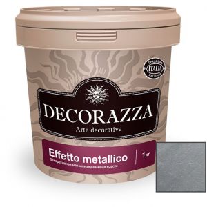 Декоративная металлизированная краска Decorazza Effetto Metallico (EM001 Argento) 1 кг