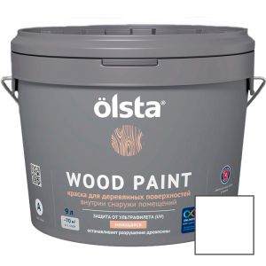 Краска Olsta Wood Paint Белая база А 2,7 л